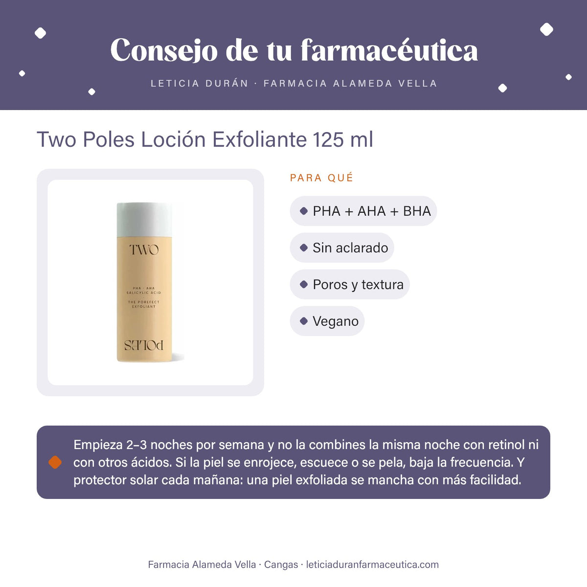 Two Poles Loción Exfoliante 125 ml – consejo de tu farmacéutica