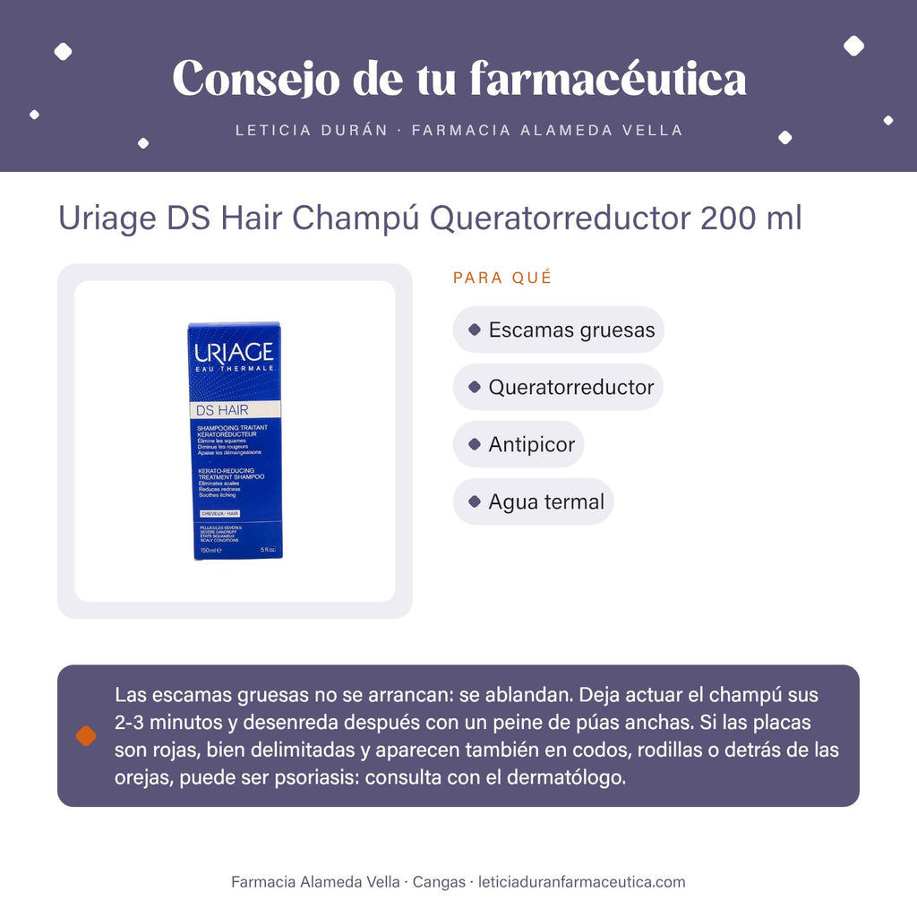 Uriage DS Hair Champú Queratorreductor 200 ml – consejo de tu farmacéutica