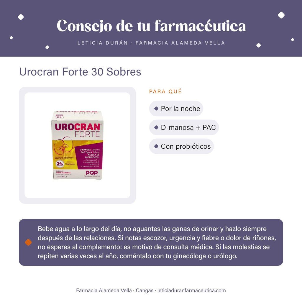 Urocran Forte 30 Sobres – consejo de tu farmacéutica