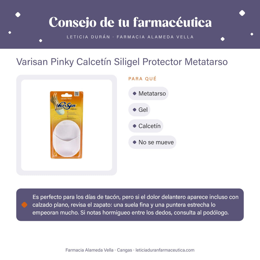 Varisan Pinky Calcetín Siligel Protector Metatarso – consejo de tu farmacéutica