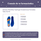 Varisan Plantillas Hydrogel Anatómicas Forradas Talla 43/44 – consejo de tu farmacéutica
