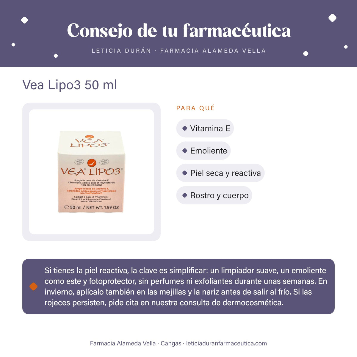 Vea Lipo3 50 ml – consejo de tu farmacéutica