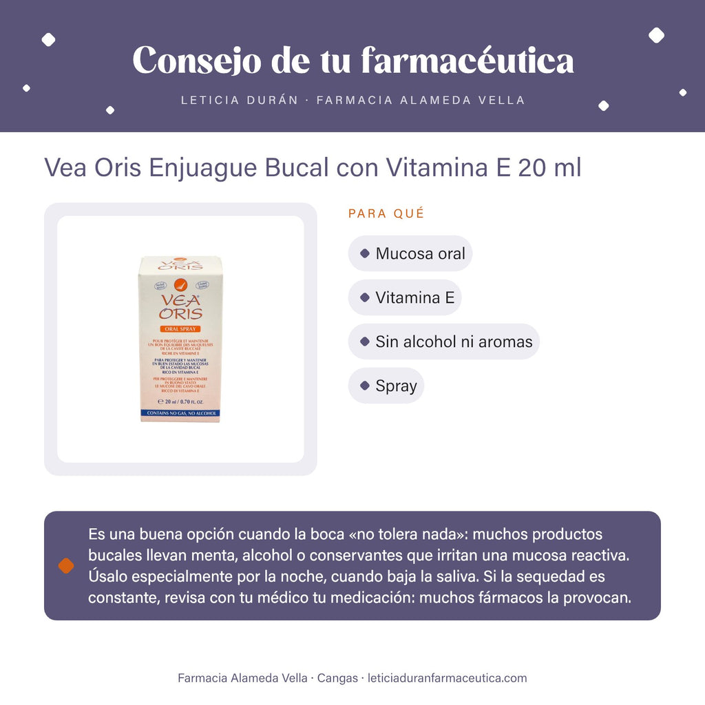Vea Oris Enjuague Bucal con Vitamina E 20 ml – consejo de tu farmacéutica