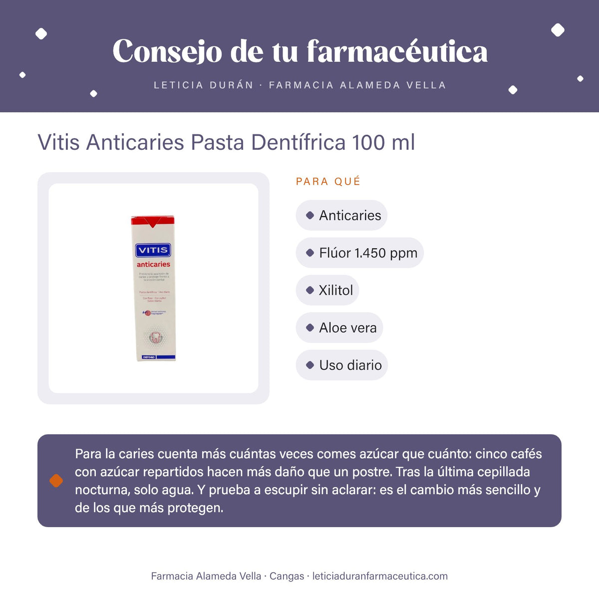 Vitis Anticaries Pasta Dentífrica 100 ml – consejo de tu farmacéutica