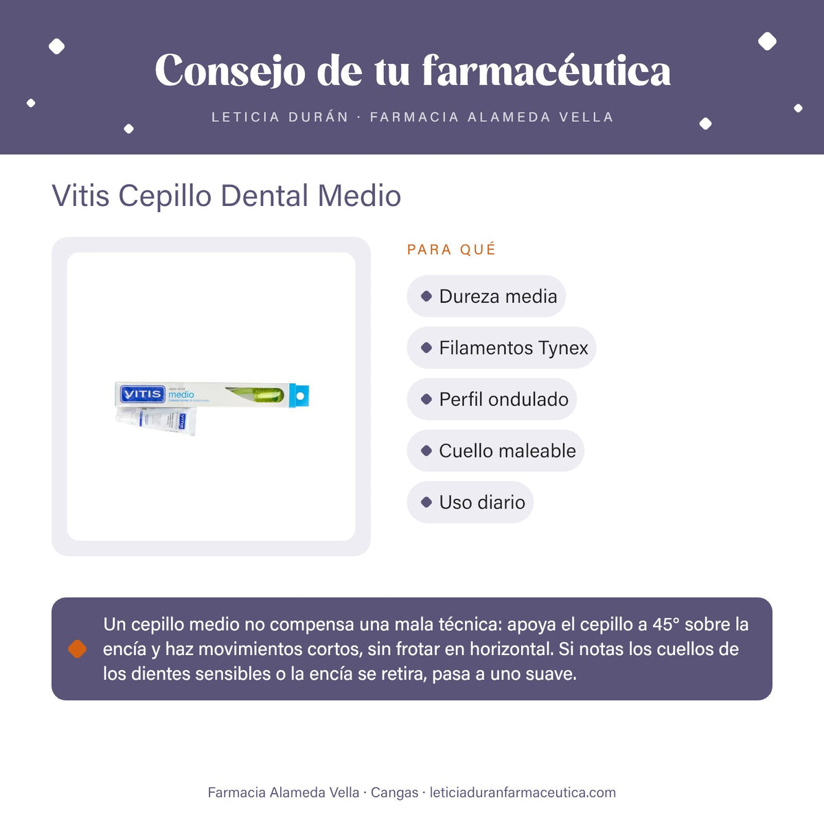 Vitis Cepillo Dental Medio – consejo de tu farmacéutica