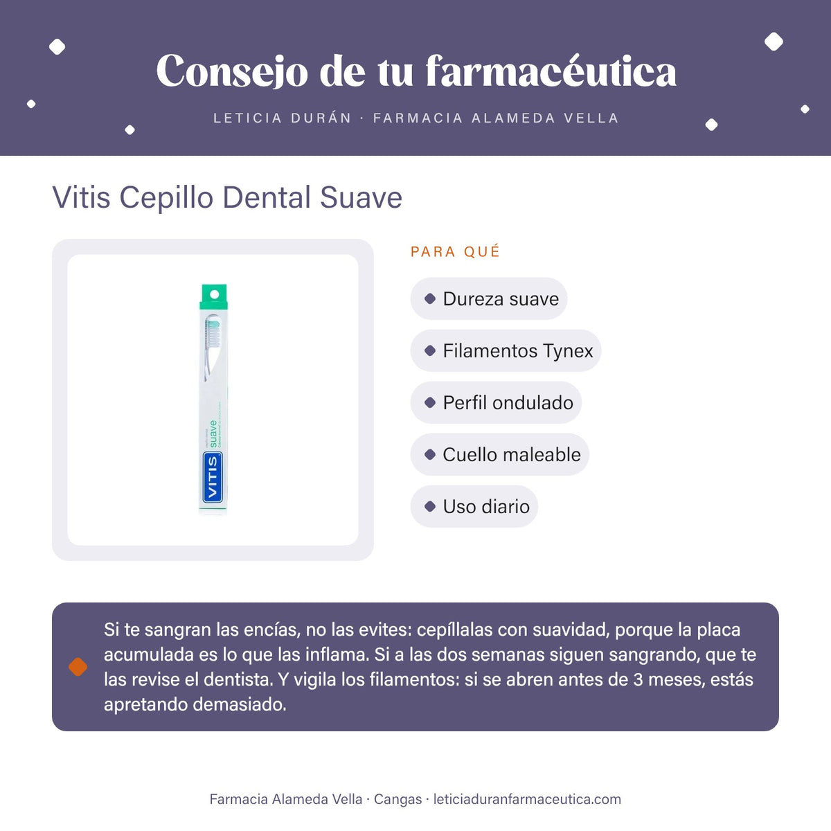 Vitis Cepillo Dental Suave – consejo de tu farmacéutica
