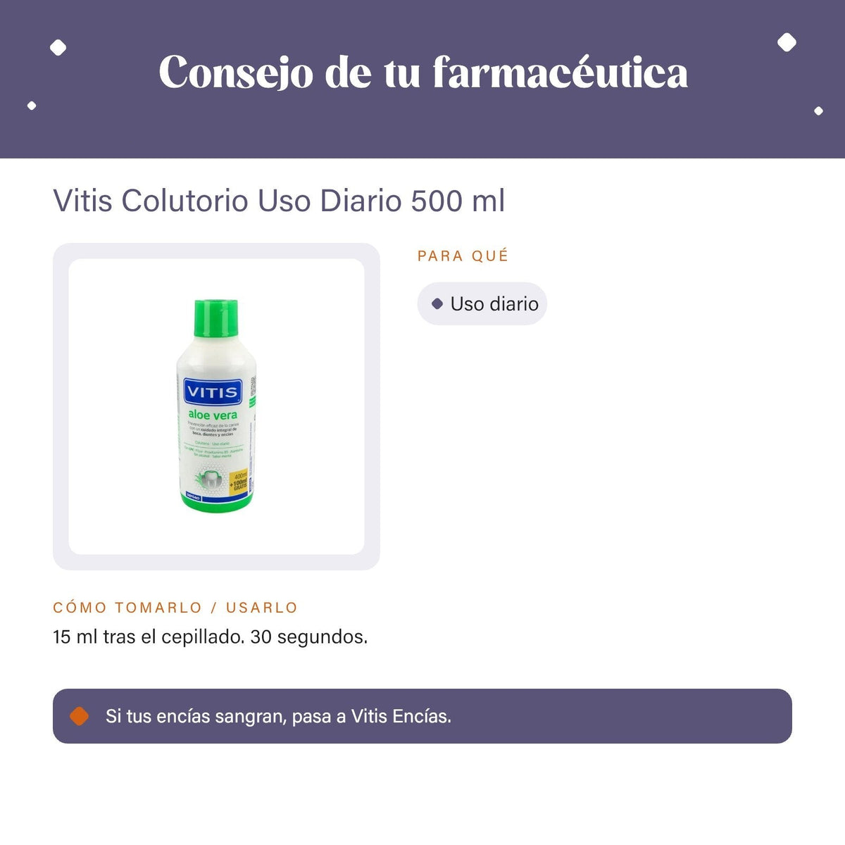 Vitis Colutorio Uso Diario 500 ml – consejo de tu farmacéutica