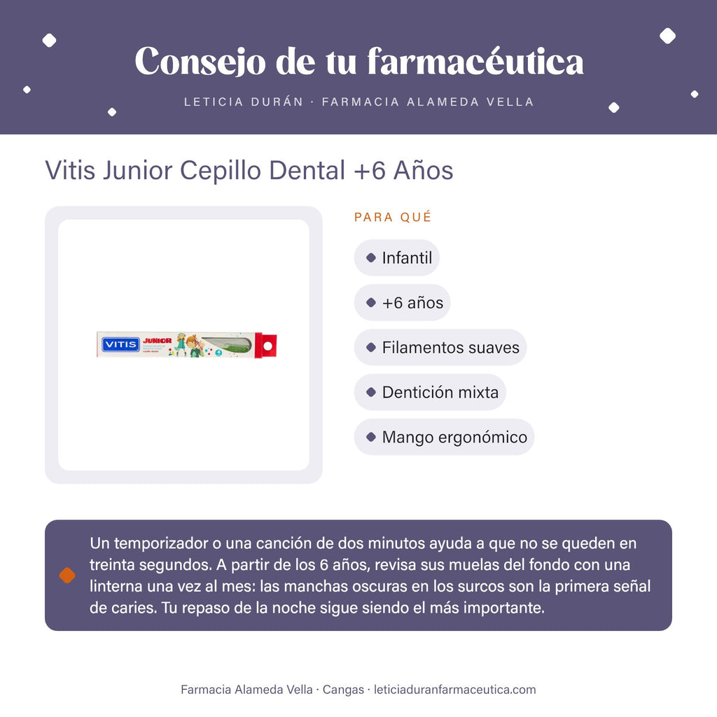 Vitis Junior Cepillo Dental +6 Años – consejo de tu farmacéutica