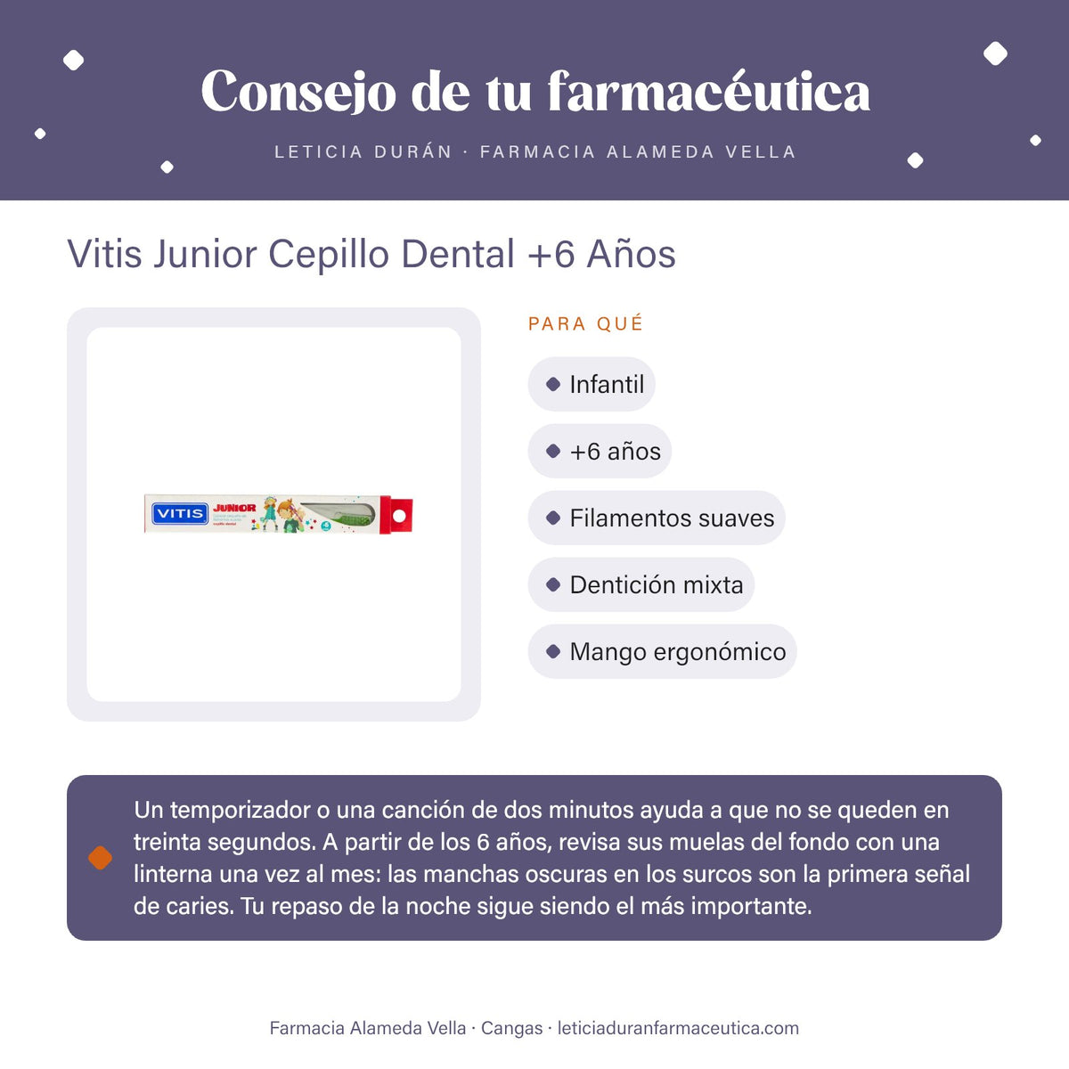 Vitis Junior Cepillo Dental +6 Años – consejo de tu farmacéutica