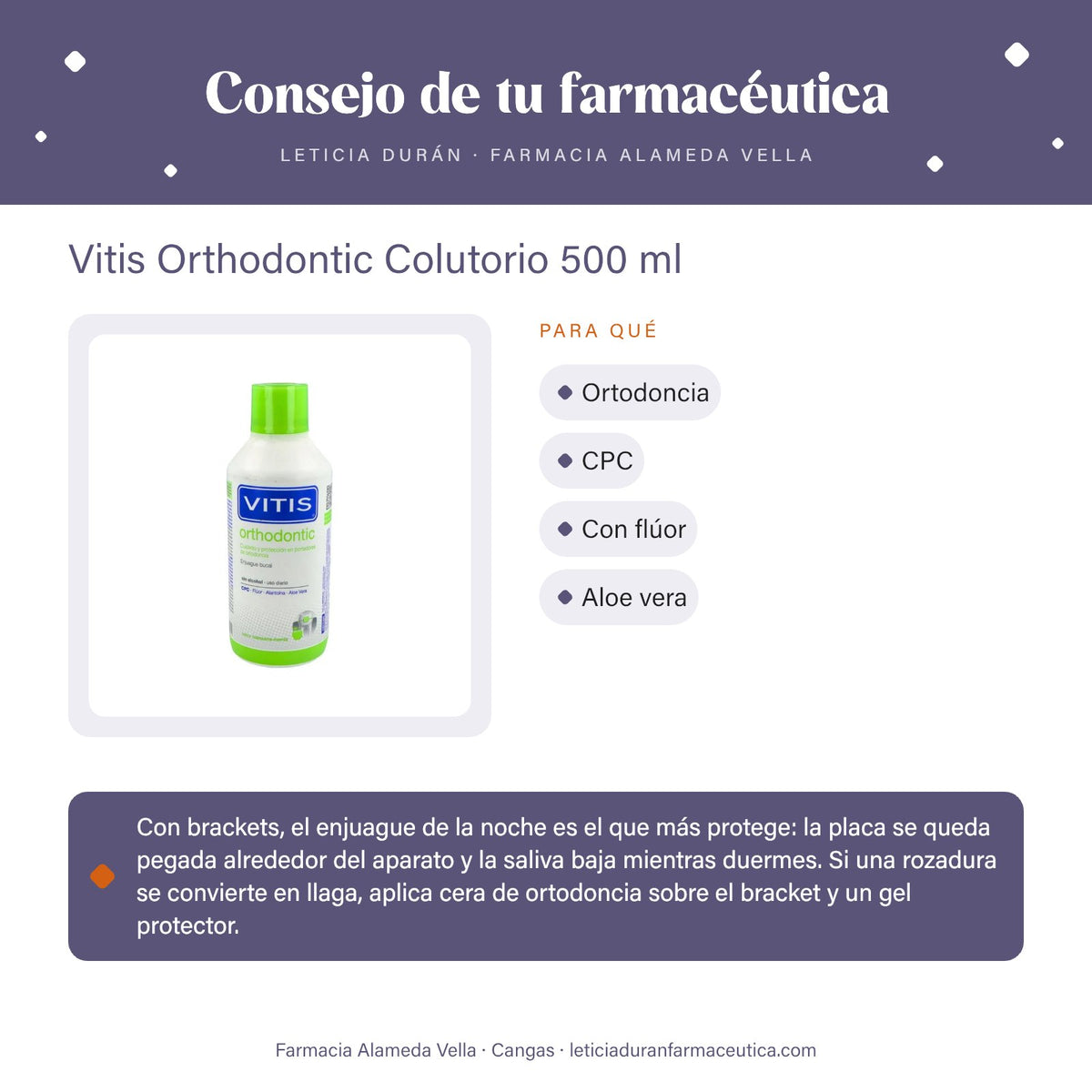 Vitis Orthodontic Colutorio 500 ml – consejo de tu farmacéutica