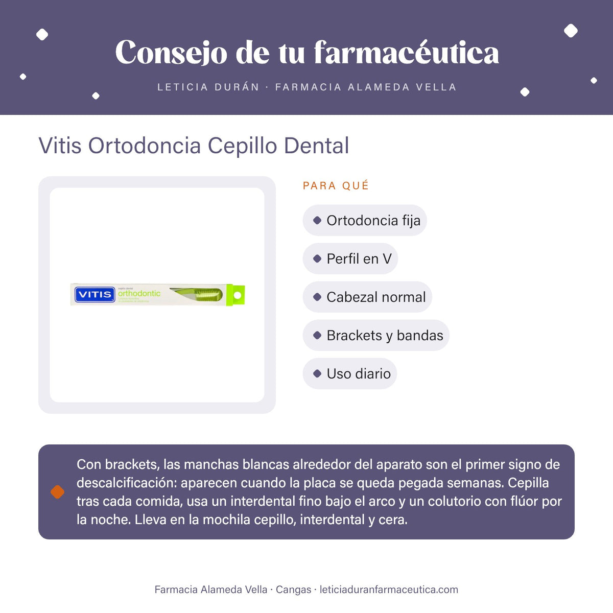 Vitis Ortodoncia Cepillo Dental – consejo de tu farmacéutica