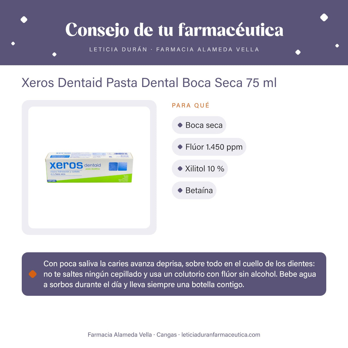 Xeros Dentaid Pasta Dental Boca Seca 75 ml – consejo de tu farmacéutica